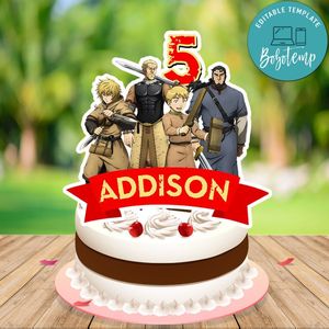 Vinland saga Cake Topper Template Printable Instant Download