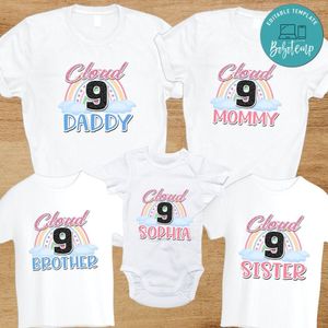 Cloud Nine Family Birthday Party T-Shirt