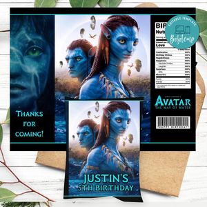 Avatar the way of water Birthday Chip Bag Digital File Printable Instant Download