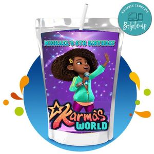 Karma's world Capri Sun Birthday Labels Digital File Printable Instant Download