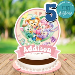 Duffy and friends Cake Topper Template Printable Instant Download