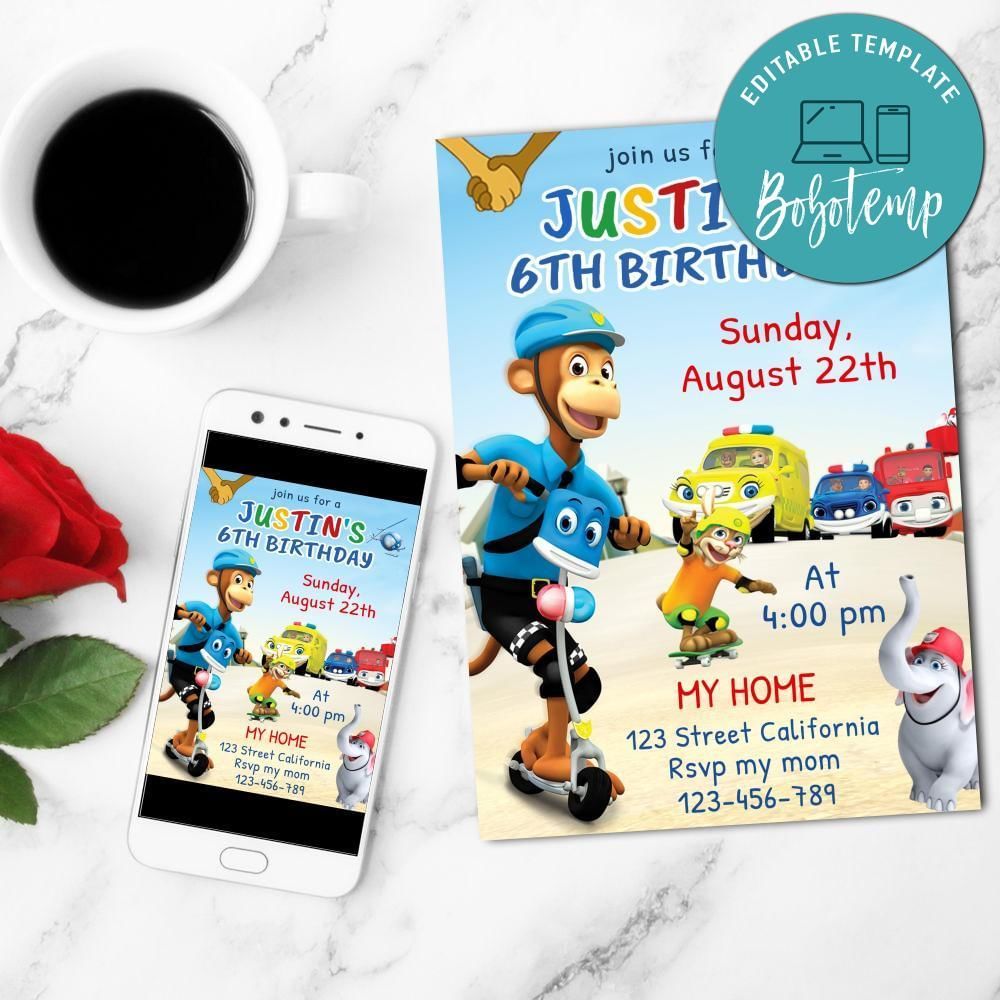 City Of Friends Mobile Invite Customizable Template Instant Download