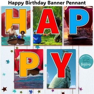 The Sea Beast Banner Pennant Digital File Template Instant Download