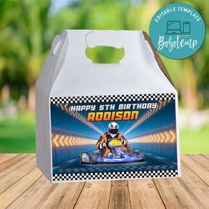 Karting Gable Box Digital File Printable Instant Download