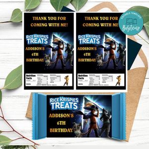 Puss in Boots Rice Krispies Treats Template Printable Instant Download