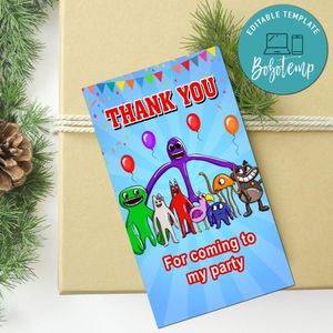 Garten Of Banban Thank You Tag Customizable Template To Print At Home Instant Download