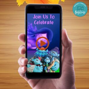 Teenage Kraken Birthday Video Invitation Digital Template Customizable Instant Download