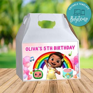 Nina Cocomelon Gable Box Digital File Printable Instant Download