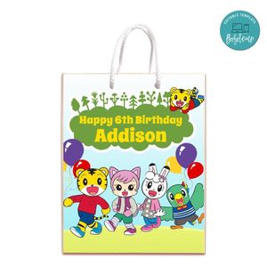 Shimajiro Gift Bag Label Template Printable Instant Download