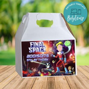 Final Space Gable Box Digital File Printable Instant Download