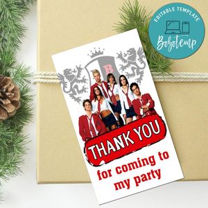 Rebelde Way Thank You Tag Customizable Template To Print At Home Instant Download