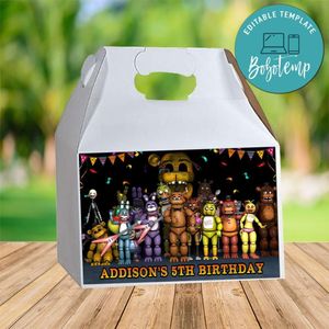 Five Nights Gable Box Digital File Printable Instant Download