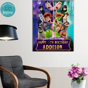 Hotel Transylvania 4 Birthday Poster Digital File Printable Instant Download