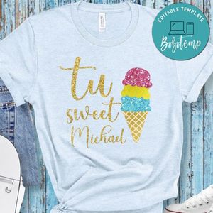 Tu Sweet Custom Name Ice Cream PNG file template