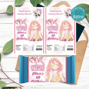 Mitsuri Rice Krispies Treats Template Printable Instant Download