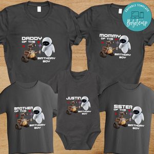 Wall e Family Birthday Vacation PNG file template