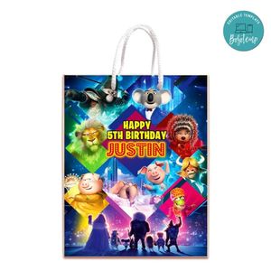 Sing 2 Gift Bag Label Template Printable Instant Download