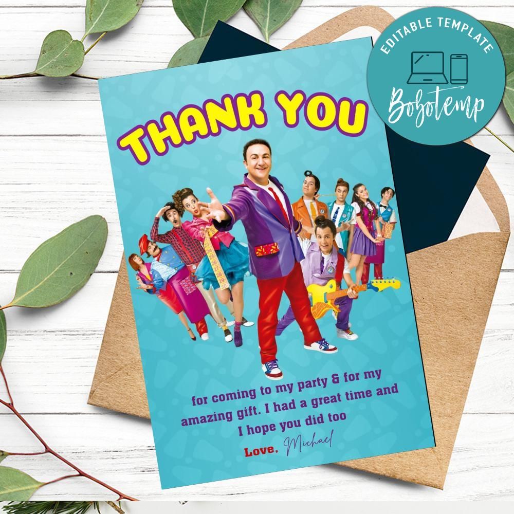 Junior Express Thank You Card Customizable Template DIY | Bobotemp