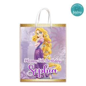 Rapunzel’s Tangled Adventure Gift Bag Label Template Printable Instant Download