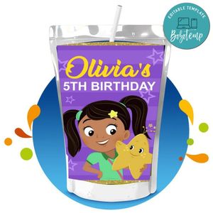 Nina's World Capri Sun Birthday Labels Digital File Printable Instant Download