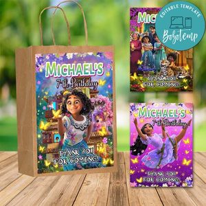 Encanto Gift bag label Template Printable Instant Download