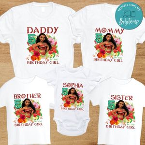 Moana Family Birthday Customer request PNG file template