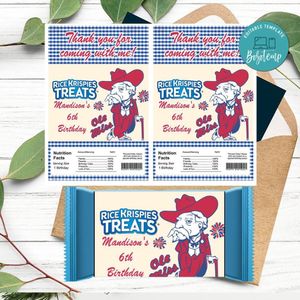 Ole miss Rice Krispies Treats Template Printable Instant Download