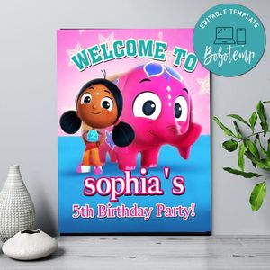 Deepa & Anoop Birthday Welcome Sign Digital File Printable Instant Download