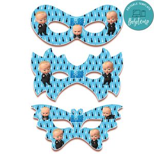 Boss Baby Kids Eye Mask Birthday Template
