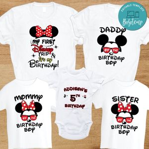 Mickey mouse disney Family Birthday Party PNG file template