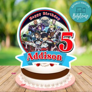 Yakitori Soldiers of Misfortune Cake Topper Template Printable Instant Download