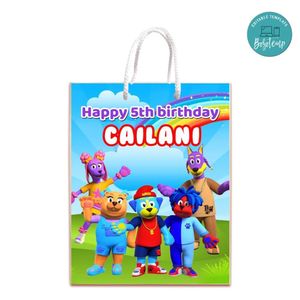 Doggyland Gift Bag Label Template Printable Instant Download