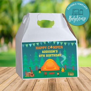 Camping Gable Box Digital File Printable Instant Download