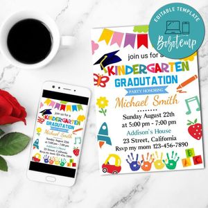Kindergarten Mobile Invite Customizable Template Instant Download