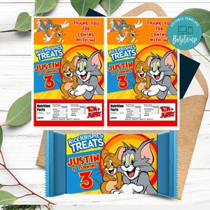 Tom and jerry Rice Krispies Treats Template Printable Instant Download