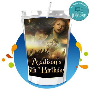Peter Pan & Wendy Capri Sun Birthday Labels Digital File Printable Instant Download