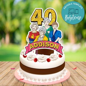 Golden Girls Cake Topper Template Printable Instant Download
