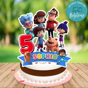 Kazoops Cake Topper Template Printable Instant Download