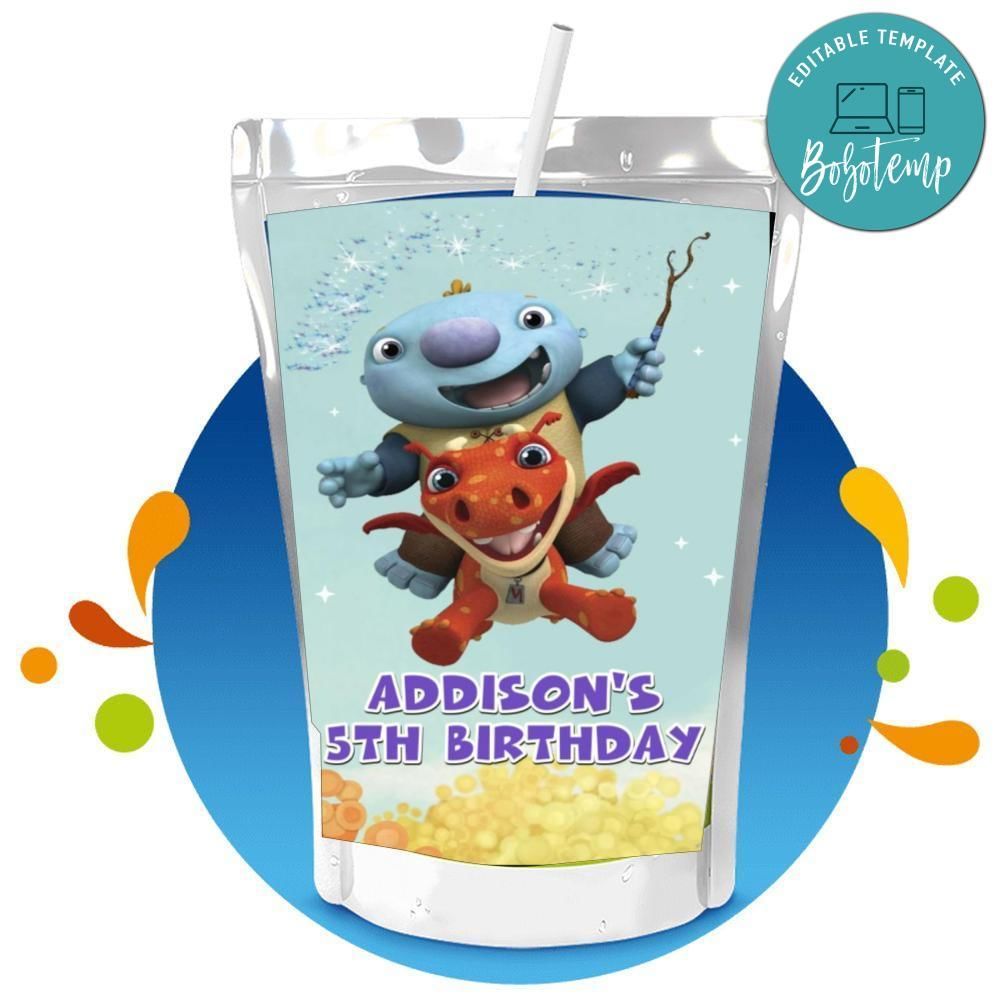 WallyKazam Capri Sun Birthday Labels Digital File Printable Instant Download