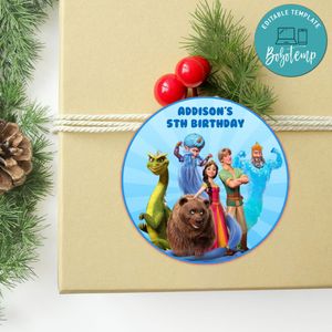 Ruslan I Lyudmila Circle Sticker Template Customizable To Print At Home Instant Download