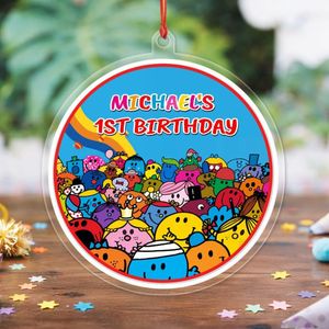 Little Miss Mr. Men Acrylic Ornament Birthday Gift