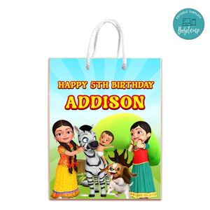 Infobells Gift Bag Label Template Printable Instant Download