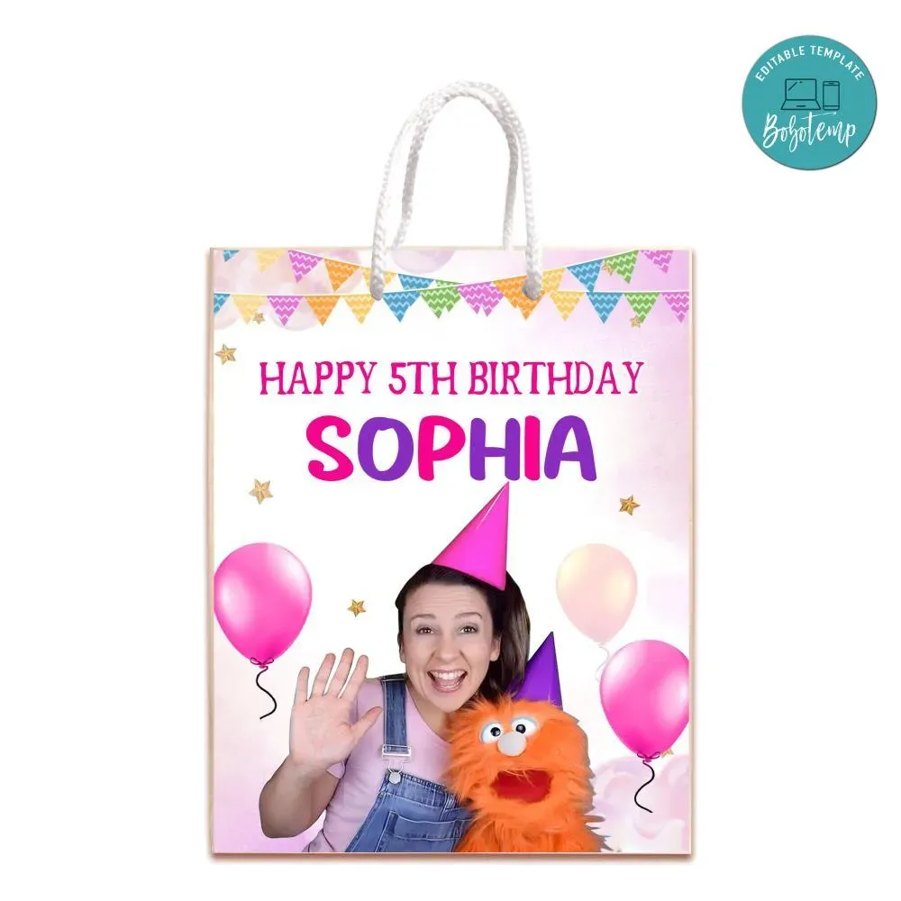 Ms. Rachel Gift Bag Label Template Printable DIY | Bobotemp Shop
