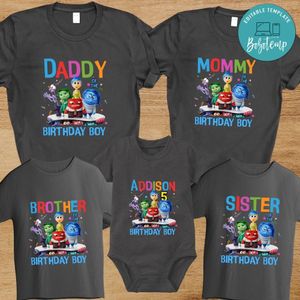 Inside out 2 Family Birthday Party PNG file template