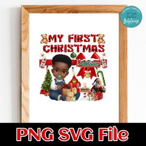 Boy My First Christmas Customer request PNG file template