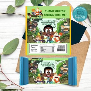 Craig of the Creek Candy bar Label Customizable Template Instant Download