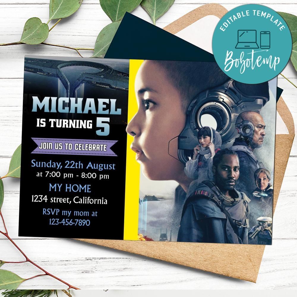 The Creator Birthday Invitation Customizable Template DIY Bobotemp