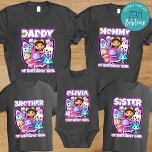 Gabby's Dollhouse Family Birthday Customer request PNG file template