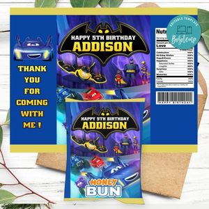 Batwheels Honeybun Snack Bag Digital File Printable Instant Download