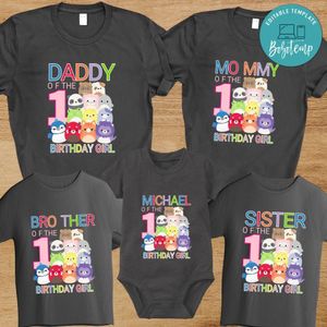 Squishmallow Birthday Family Trip Vacation PNG file template